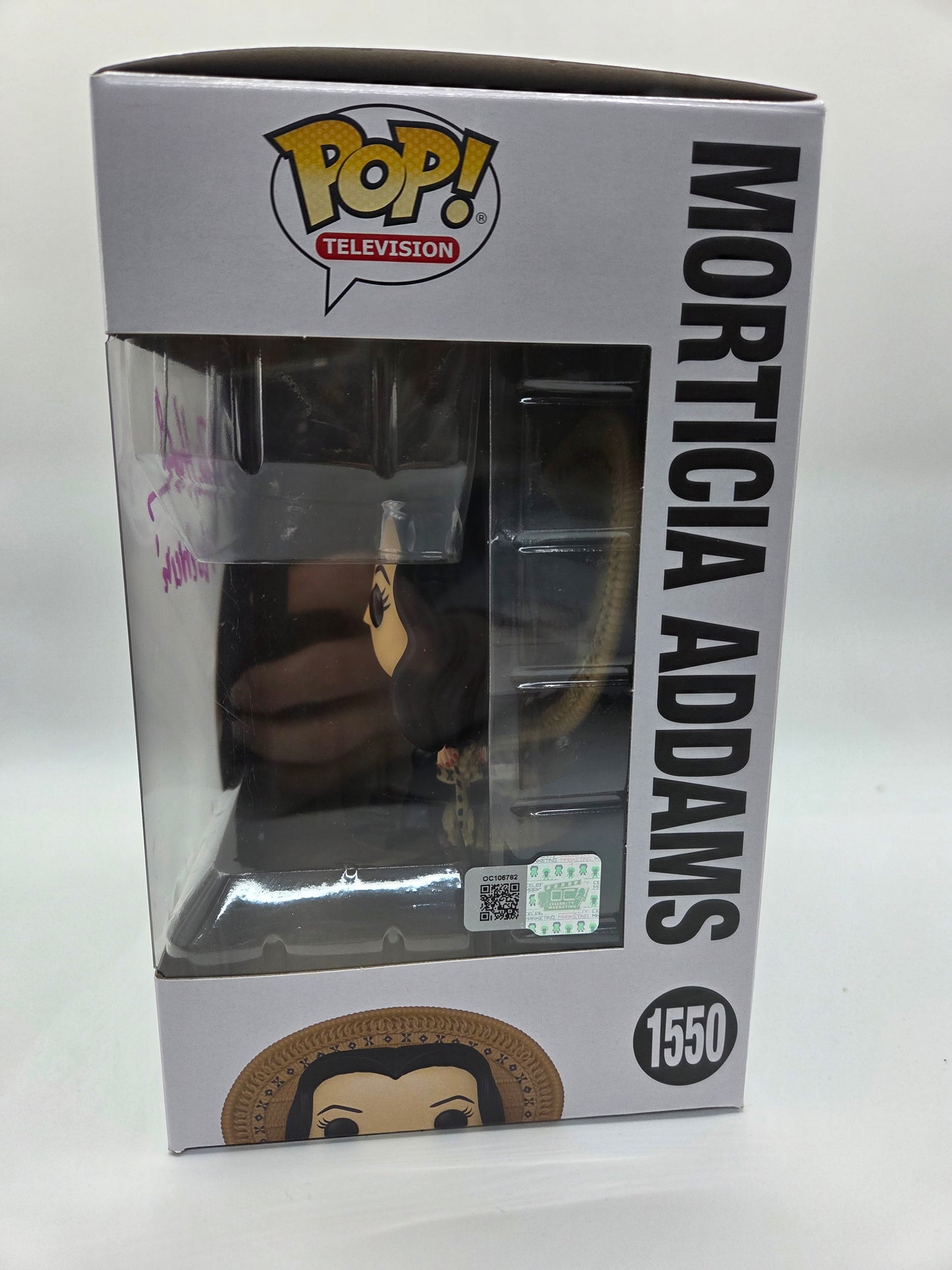 Anjelica Huston Signed Funko Pop! #1550 Morticia Addams Addams Family COA