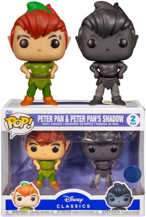 Funko Disney Peter Pan Pack 2 Pop! Vinyl Figures Peter Pan w/Shadow