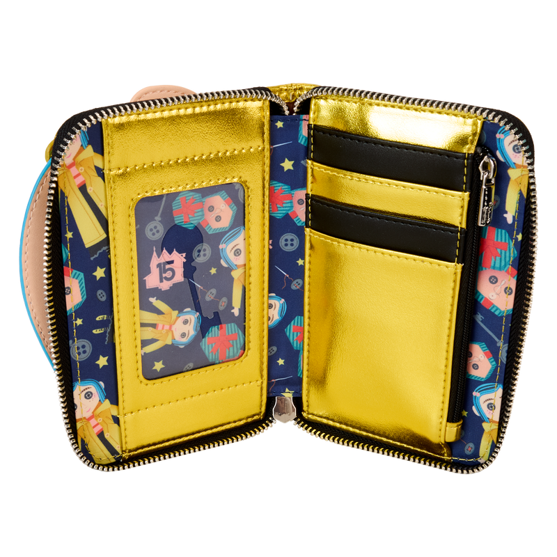 Loungefly - Coraline 15th Anniversary Laika Doll Metallic Cosplay Zip Around Wallet