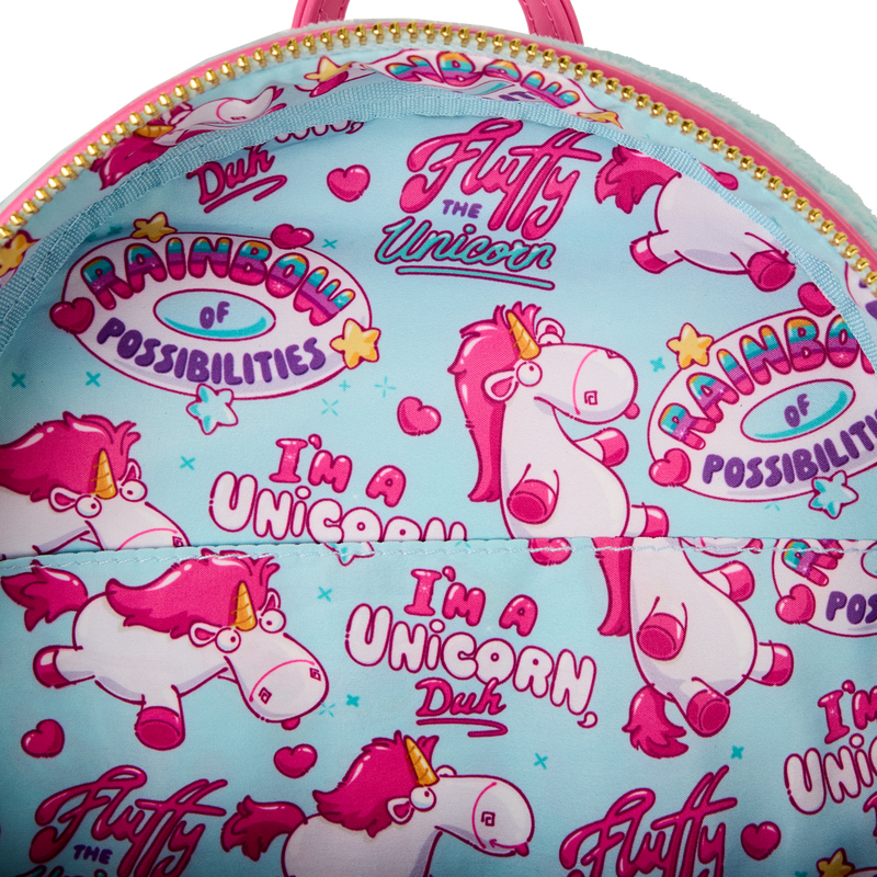 Loungefly - Minions Fluffy Unicorn Exclusive Costume Plush Mini Backpack