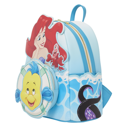 Loungefly - The Little Mermaid Exclusive Ariel, Flounder, & Sebastian Mini Backpack