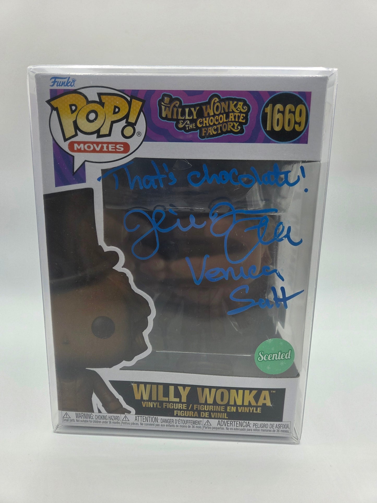 Julie Dawn Cole Signed & Quoted Willy Wonka Funko Pop with COA