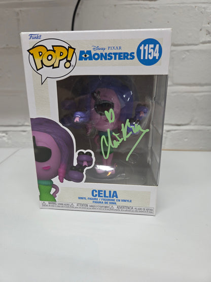 Funko Pop! Monsters, Inc. Celia #1154 signed by Claire Keim(French voice actor) With COA