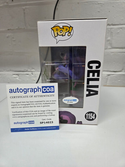 Funko Pop! Monsters, Inc. Celia #1154 signed by Claire Keim(French voice actor) With COA