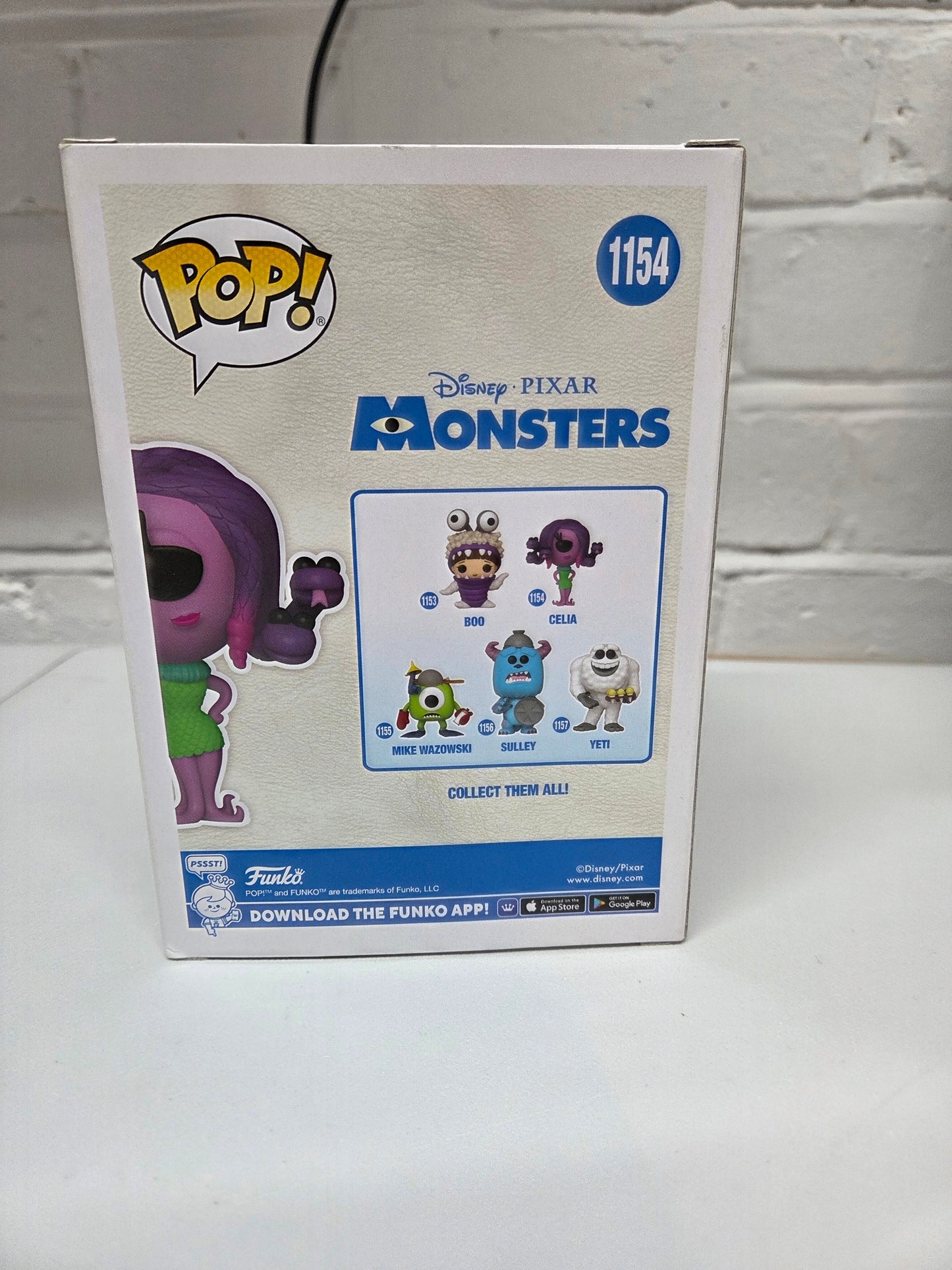Funko Pop! Monsters, Inc. Celia #1154 signed by Claire Keim(French voice actor) With COA