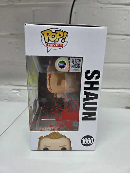 Signed Simon Pegg (Black light pen) Funko POP! Shaun - Chase - With SWAU COA