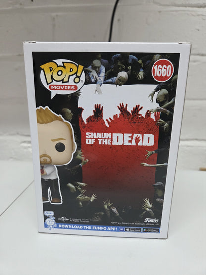 Signed Simon Pegg (Black light pen) Funko POP! Shaun - Chase - With SWAU COA