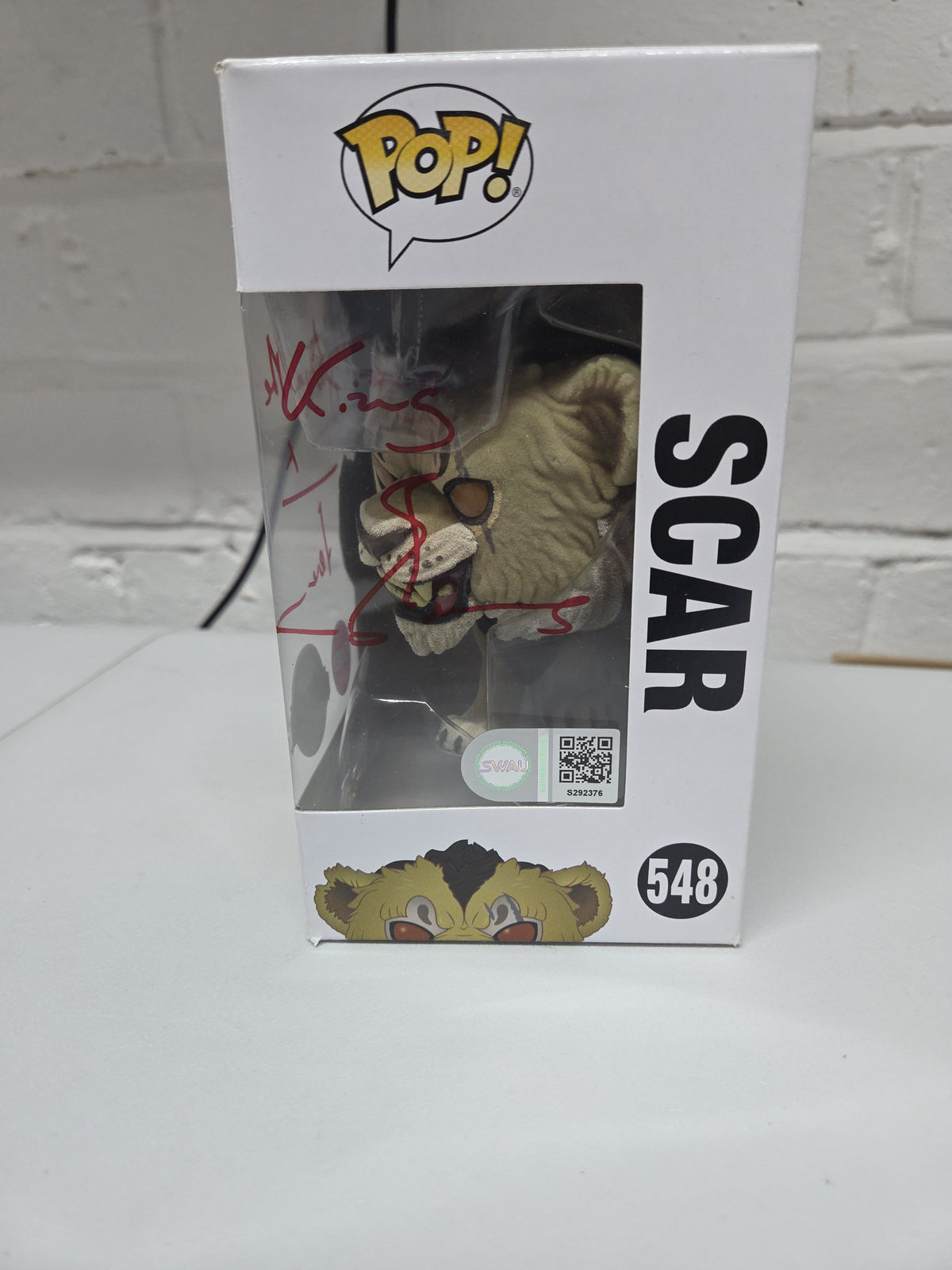 Signed Jeremy Irons Funko POP! Disney - Scar - With SAWU COA