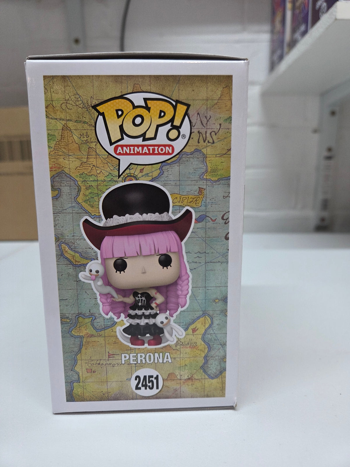 One Piece Perona 2451 Funko Pop CHASE, 1 of 72 With Card Mystery Box! *IN HAND*
