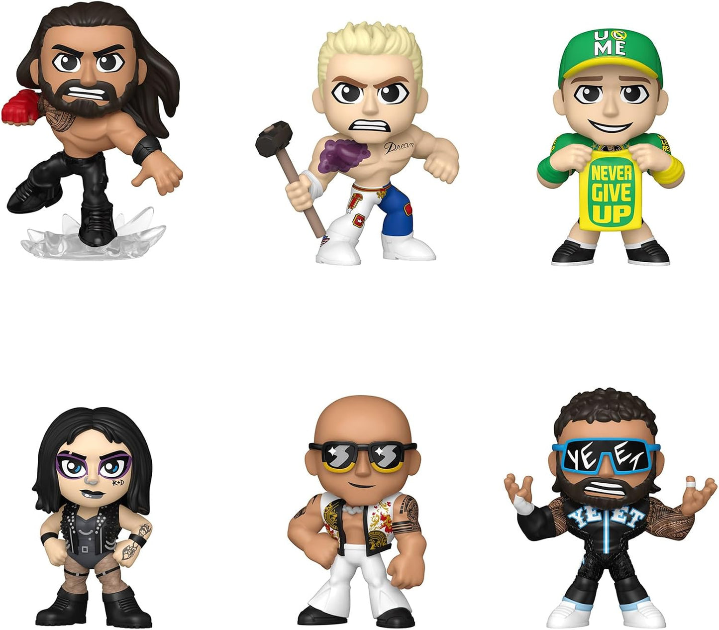 Funko Mystery Mini: WWE - John Cena, Roman Reigns, The Rock and more - 1 of 6 to collect - Styles may vary