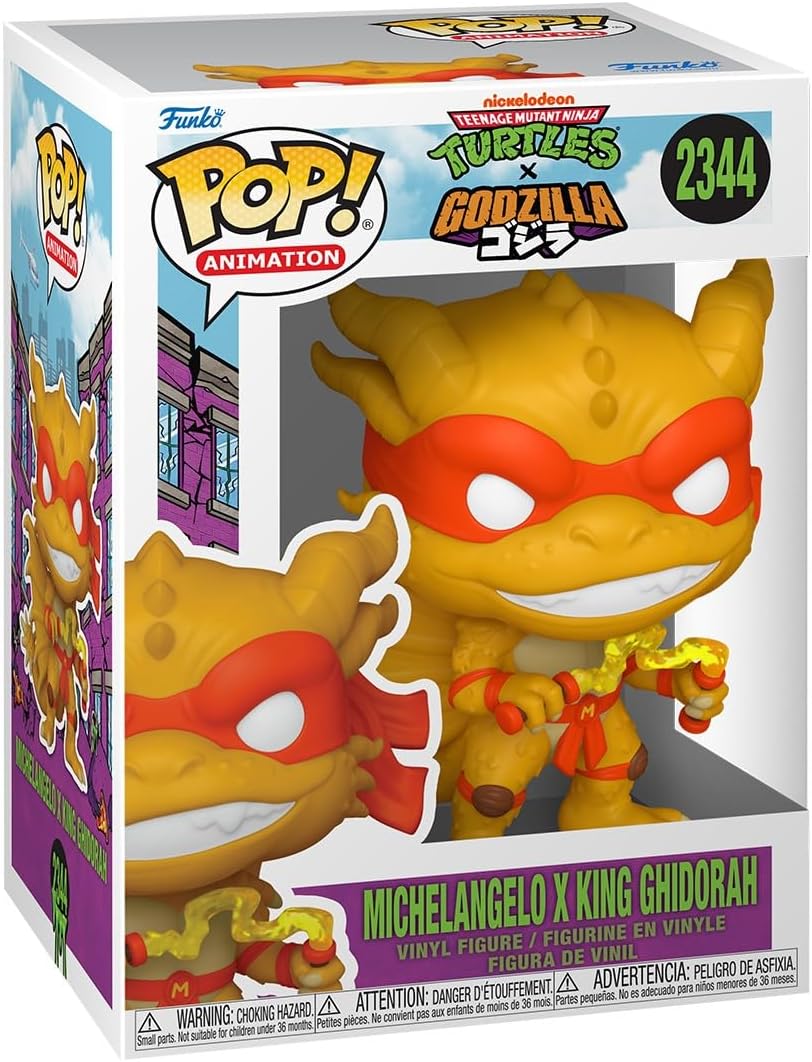 Funko POP! Animation: Godzilla x Teenage Mutant Ninja Turtles - TMNT - Michelangelo as Ghidorah
