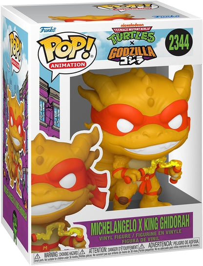 Funko POP! Animation: Godzilla x Teenage Mutant Ninja Turtles - TMNT - Michelangelo as Ghidorah