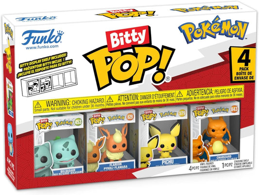 Funko Bitty POP! 4 Pack: Pokemon - Bulbasaur, Flareon, Pichu, Charizard