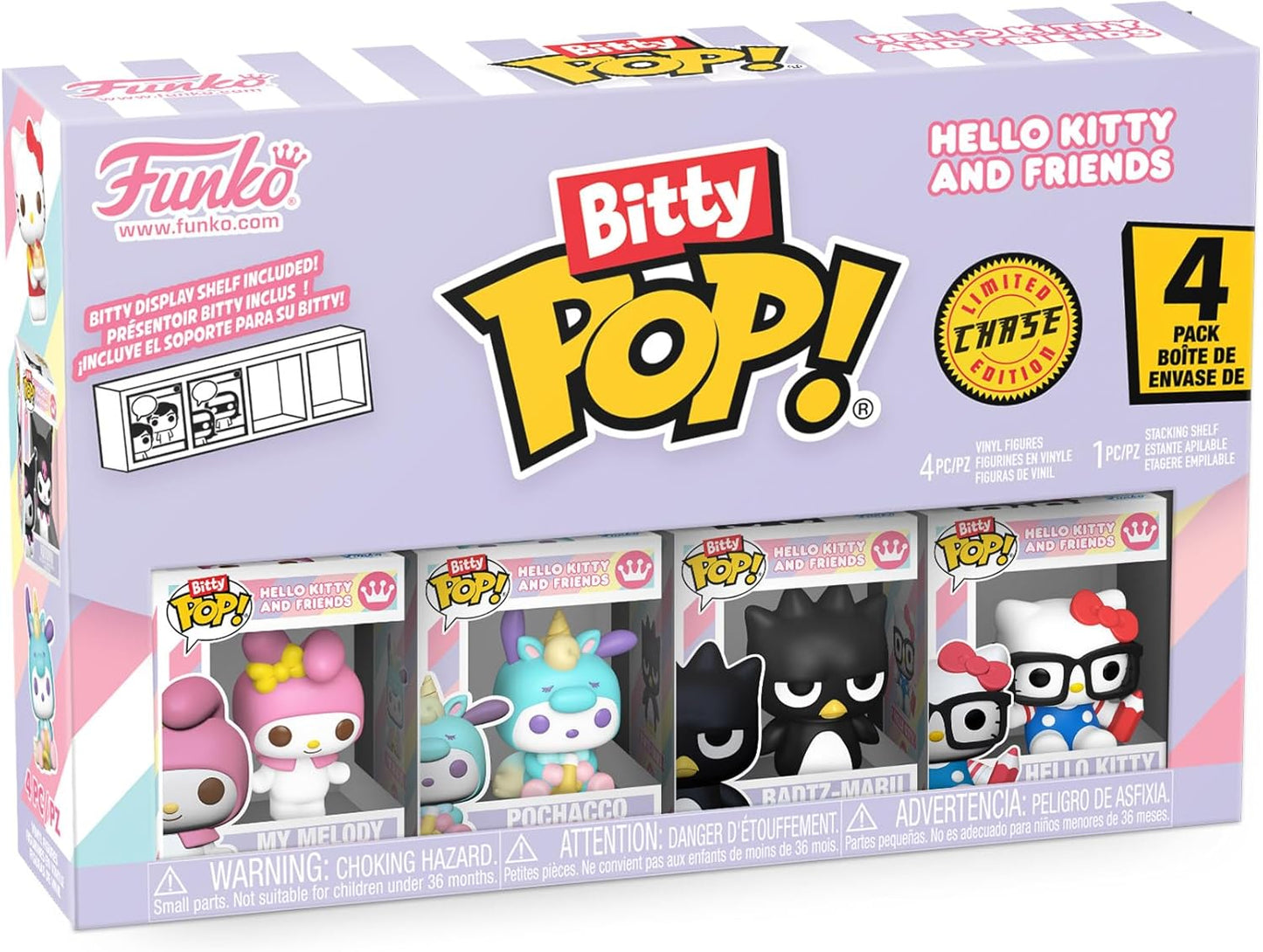 Funko Bitty POP! 4 Pack: Sanrio - My Melody, Pochacco , Badtz-Maru & Tuxedosam