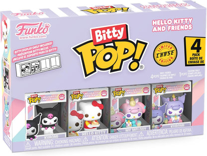 Funko Bitty POP! 4 Pack: Hello Kitty and Friends - Kuromi, Hello Kitty, My Melody (Unicorn) & Tuxedosam