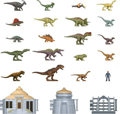 Mattel Jurassic World Advent Calendar, 24 Days, 19 Mini Dinosaurs