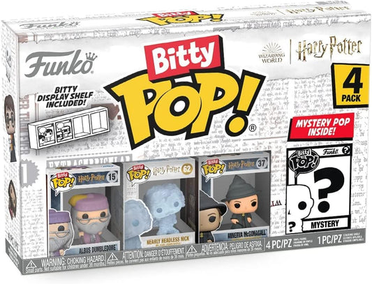 Funko Bitty POP! Harry Potter - Albus Dumbledore™, Nearly Headless Nick™, Minerva McGonagall™ and A Surprise Mystery Mini Figure