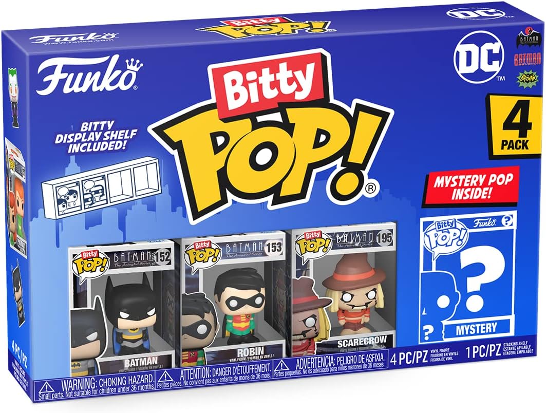 Funko Bitty POP! DC - Batman, Robin, Scarecrow and A Surprise Mystery Mini Figure