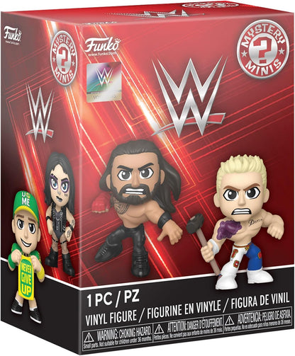 Funko Mystery Mini: WWE - John Cena, Roman Reigns, The Rock and more - 1 of 6 to collect - Styles may vary