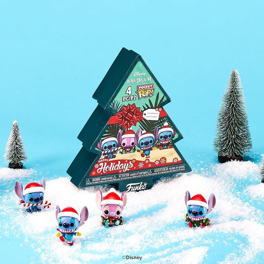 Funko Pocket Pop! Stitch Holiday - 4 Pack Tree Box - Lilo and Stitch