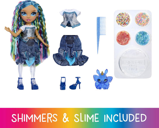 Rainbow High Rainbow Shimmers with Slime - Skyler, Blue