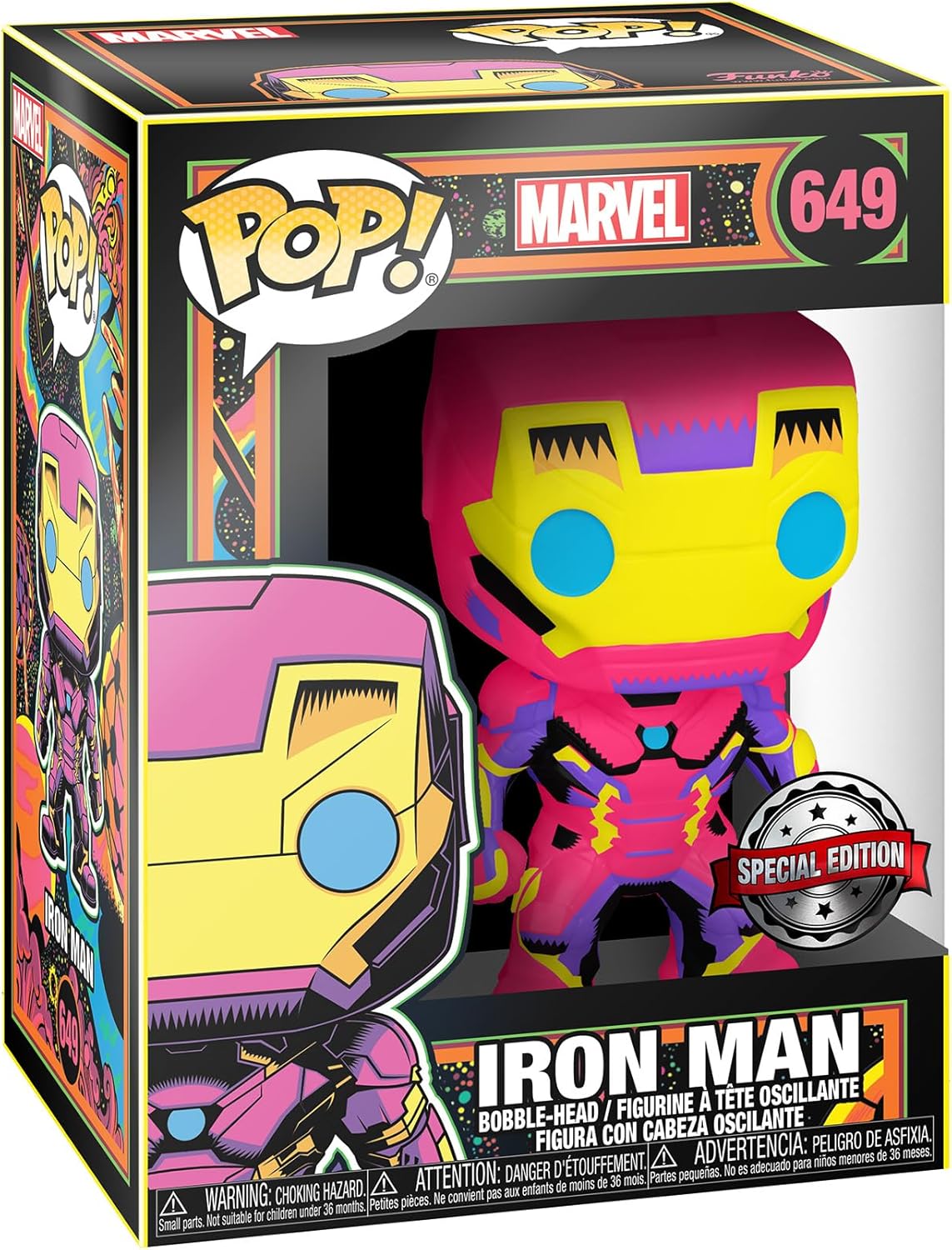 Funko POP! Marvel: Black Light - Iron Man