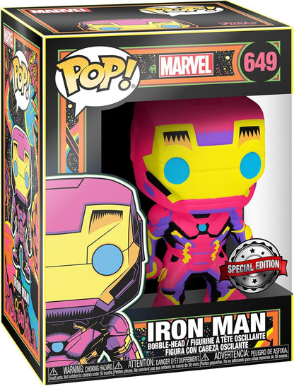 Funko POP! Marvel: Black Light - Iron Man