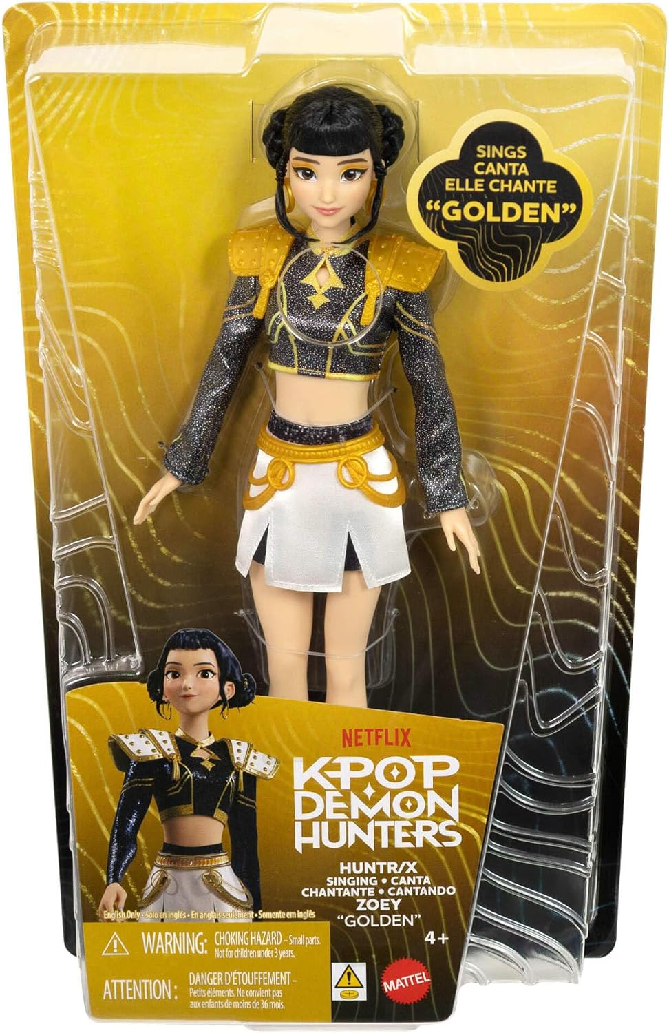 Mattel KPop Demon Hunters HUNTR/X Zoey “Golden” Singing Doll