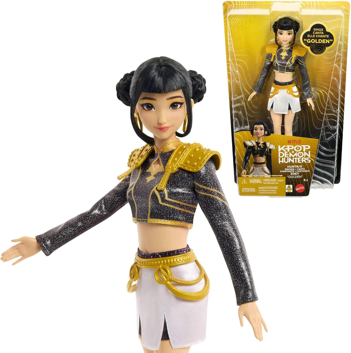 Mattel KPop Demon Hunters HUNTR/X Zoey “Golden” Singing Doll