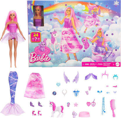 Barbie Advent Calendar with Doll with Fantasy Accessories