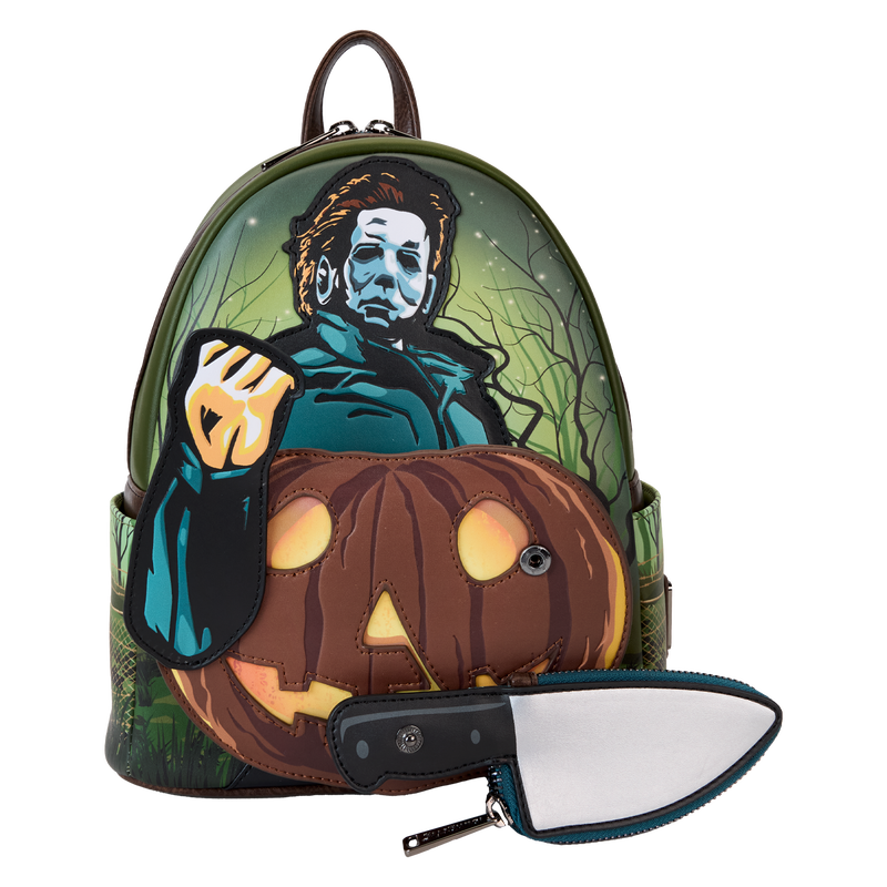 Loungefly - Halloween Michael Myers Pumpkin Glow Mini Backpack With Coin Bag