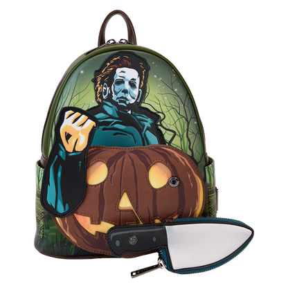 Loungefly - Halloween Michael Myers Pumpkin Glow Mini Backpack With Coin Bag