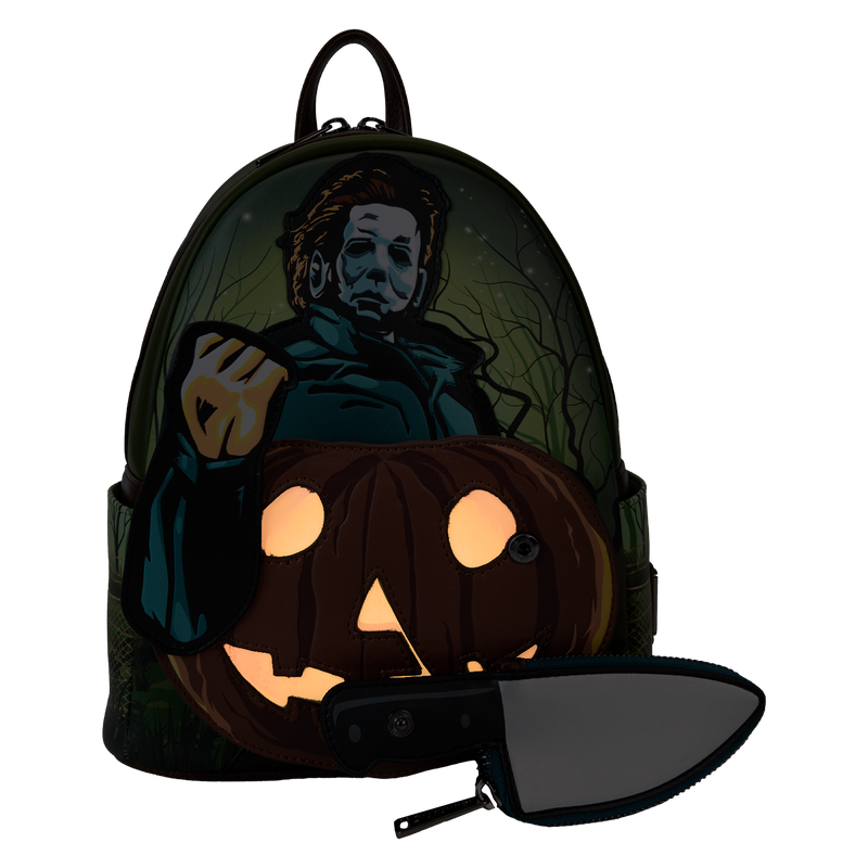 Loungefly - Halloween Michael Myers Pumpkin Glow Mini Backpack With Coin Bag