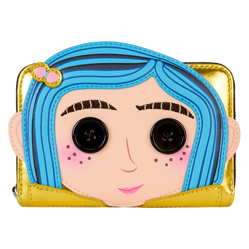 Loungefly - Coraline 15th Anniversary Laika Doll Metallic Cosplay Zip Around Wallet