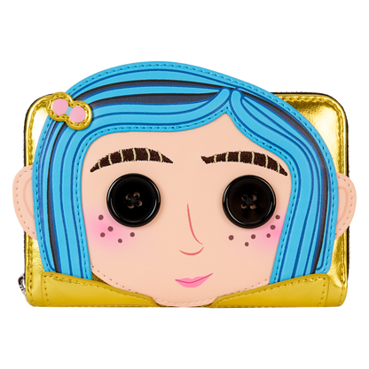 Loungefly - Coraline 15th Anniversary Laika Doll Metallic Cosplay Zip Around Wallet