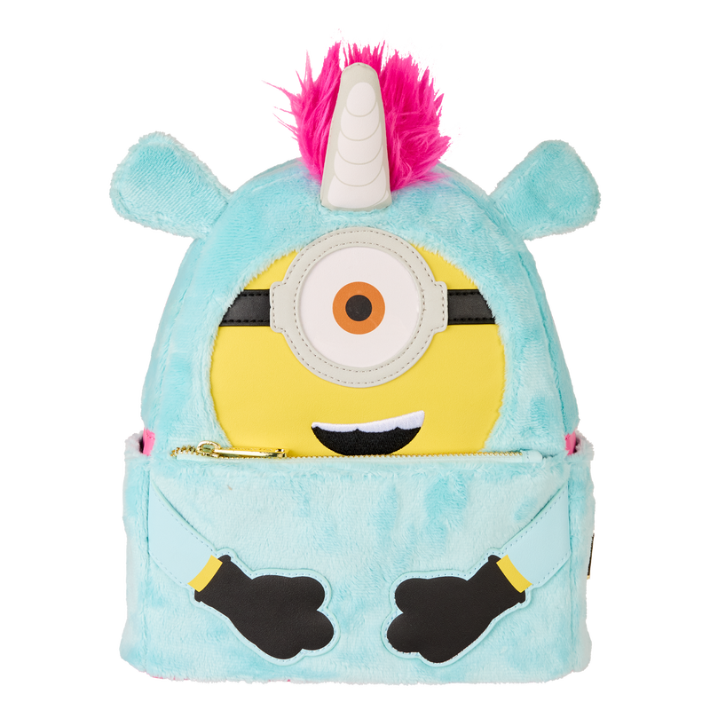 Loungefly - Minions Fluffy Unicorn Exclusive Costume Plush Mini Backpack