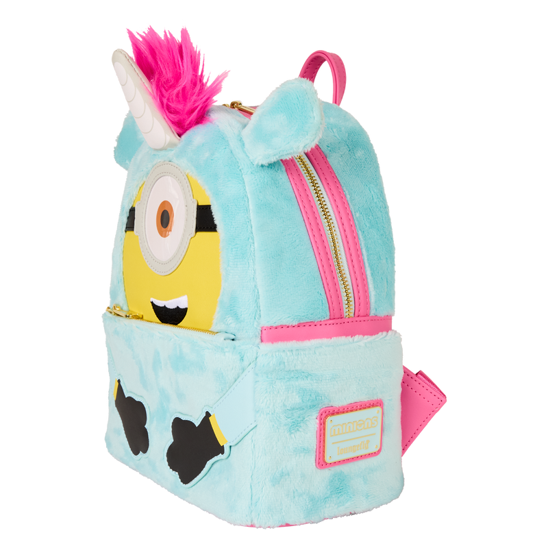 Loungefly - Minions Fluffy Unicorn Exclusive Costume Plush Mini Backpack