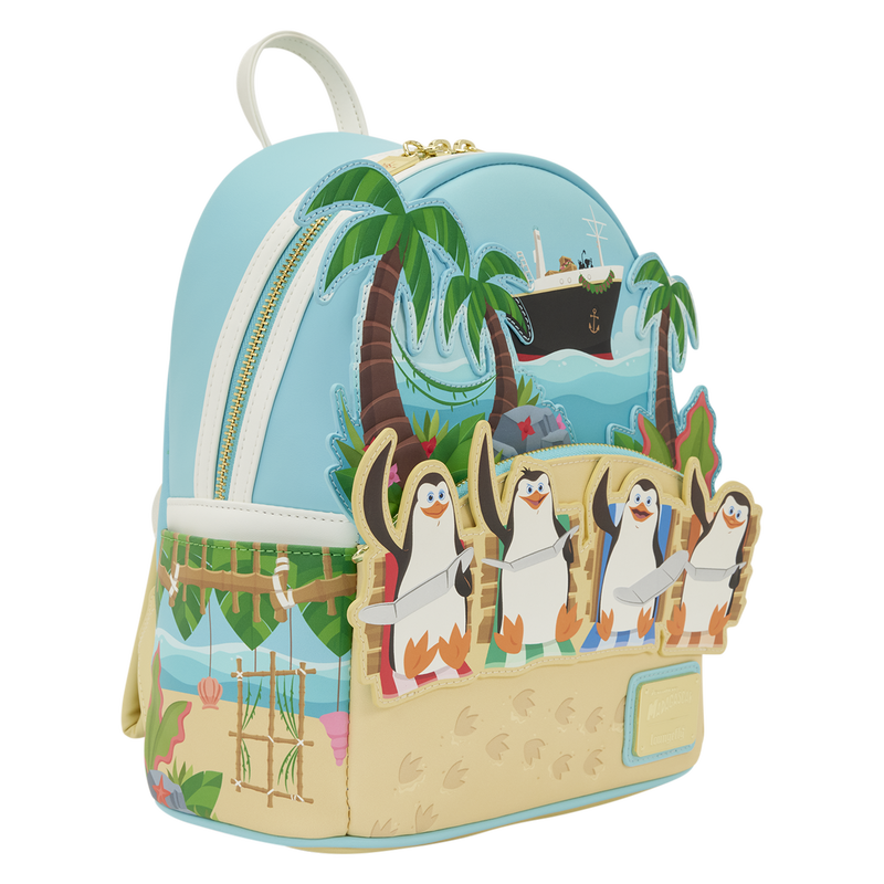 Loungefly - Madagascar Exclusive Penguins Beach Mini Backpack