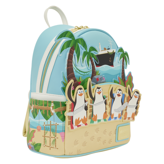 Loungefly - Madagascar Exclusive Penguins Beach Mini Backpack