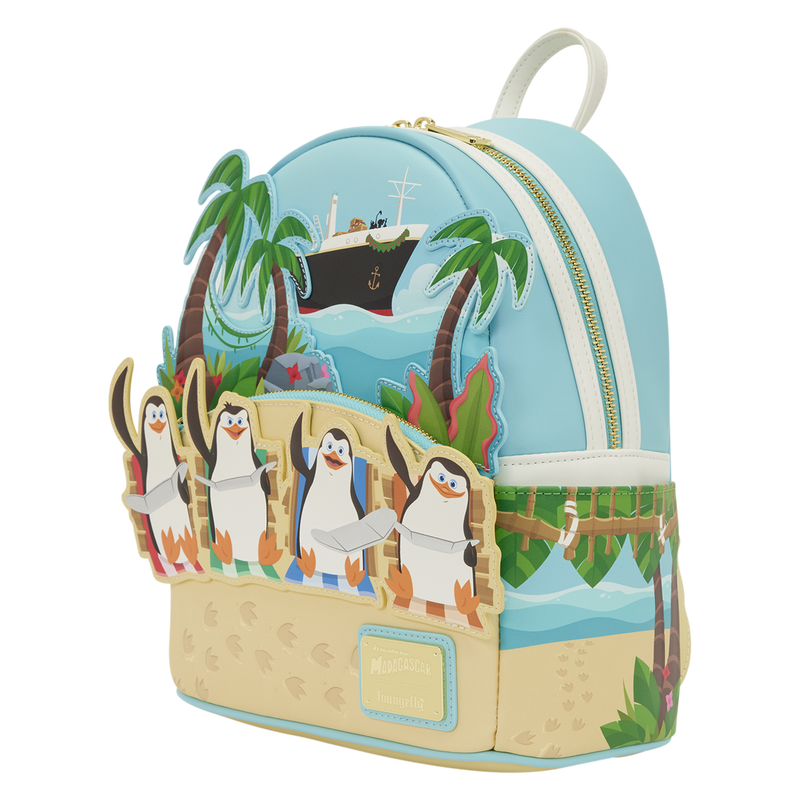 Loungefly - Madagascar Exclusive Penguins Beach Mini Backpack