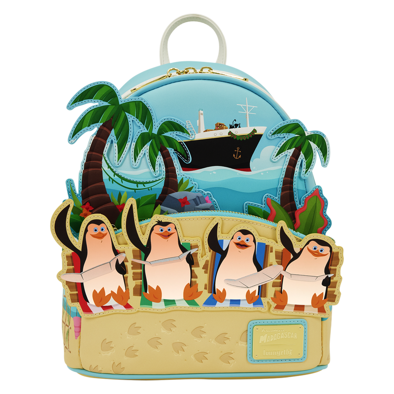 Loungefly - Madagascar Exclusive Penguins Beach Mini Backpack