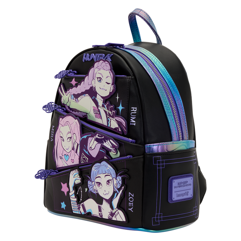 Loungefly - KPop Demon Hunters HUNTR/X Mini Backpack with Photo Card Charm