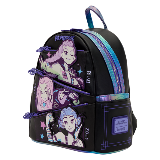 Loungefly - KPop Demon Hunters HUNTR/X Mini Backpack with Photo Card Charm
