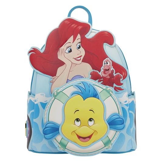 Loungefly - The Little Mermaid Exclusive Ariel, Flounder, & Sebastian Mini Backpack