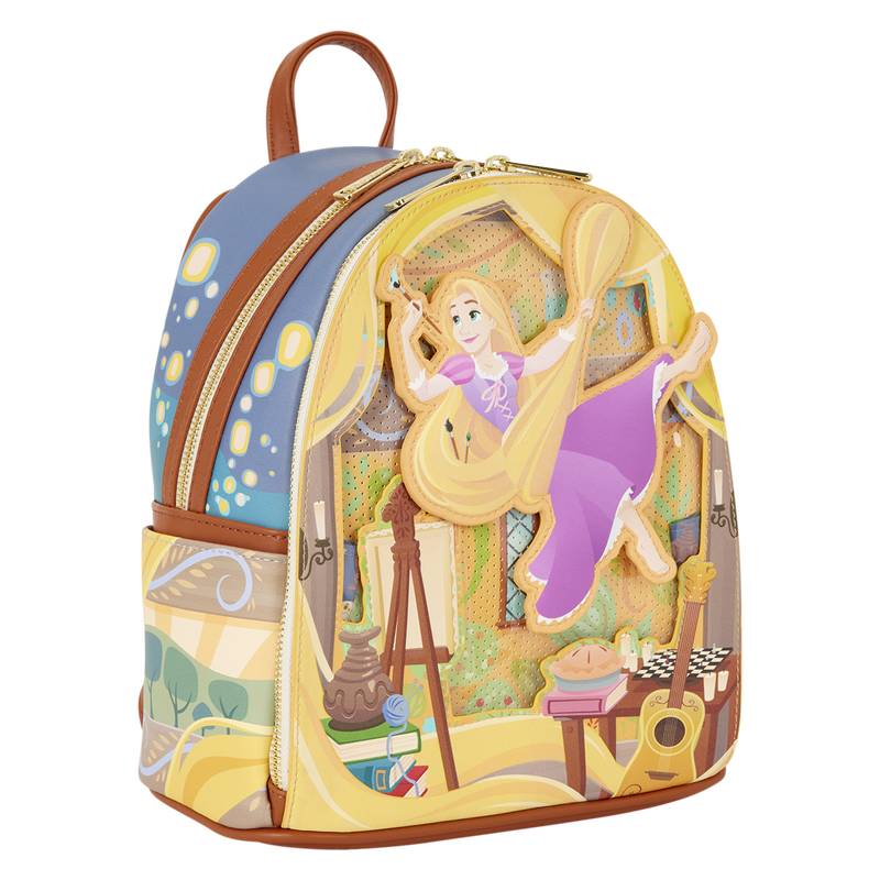 Loungefly - Tangled Rapunzel Glow Pin Trader Mini Backpack