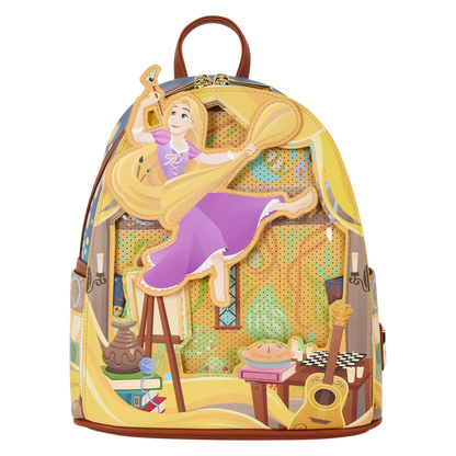 Loungefly - Tangled Rapunzel Glow Pin Trader Mini Backpack