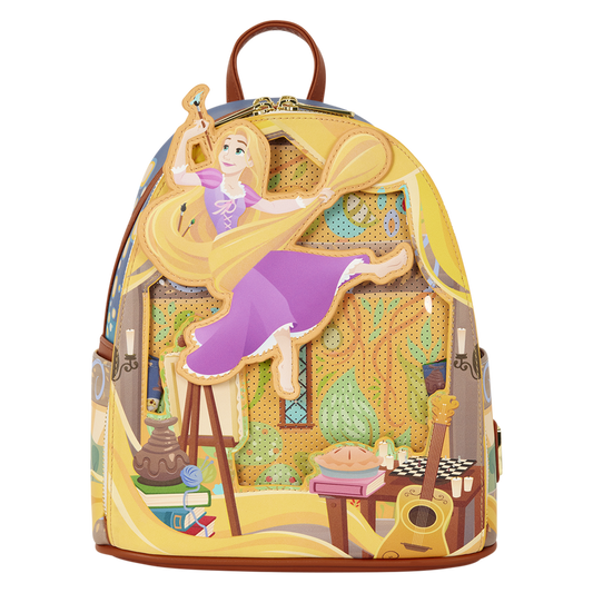 Loungefly - Tangled Rapunzel Glow Pin Trader Mini Backpack