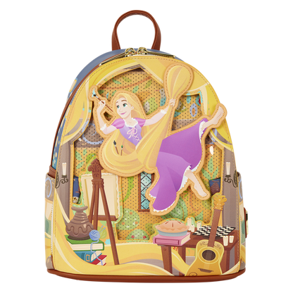 Loungefly - Tangled Rapunzel Glow Pin Trader Mini Backpack
