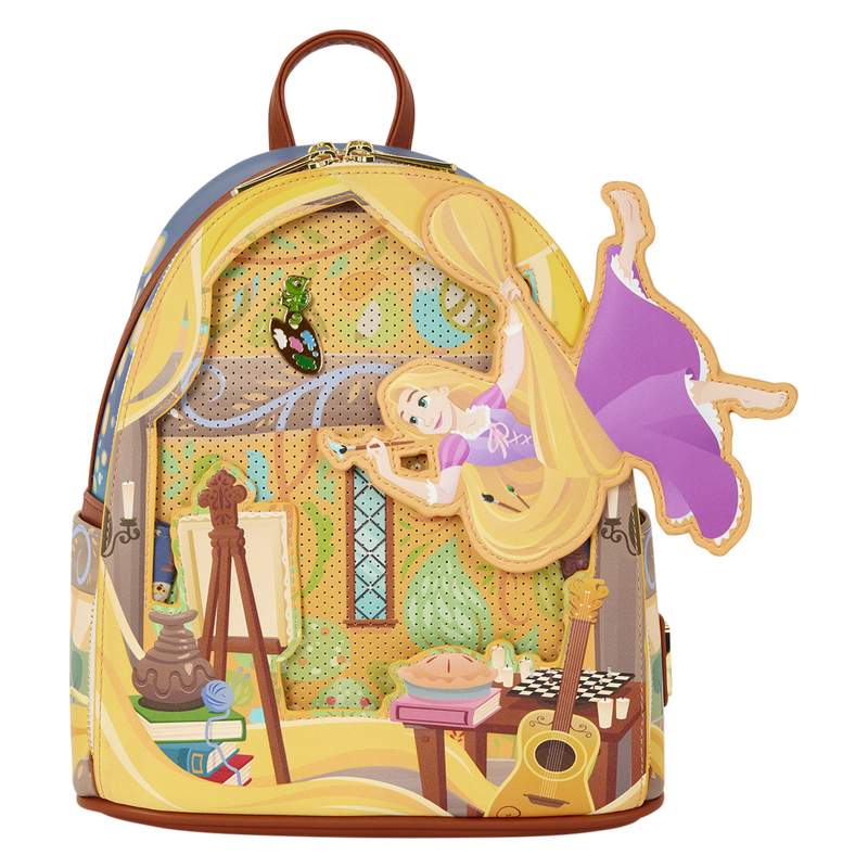 Loungefly - Tangled Rapunzel Glow Pin Trader Mini Backpack