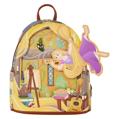 Loungefly - Tangled Rapunzel Glow Pin Trader Mini Backpack